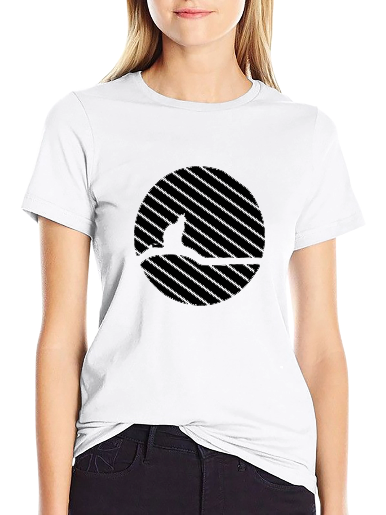 Black Cat on Branch Graphic Tee