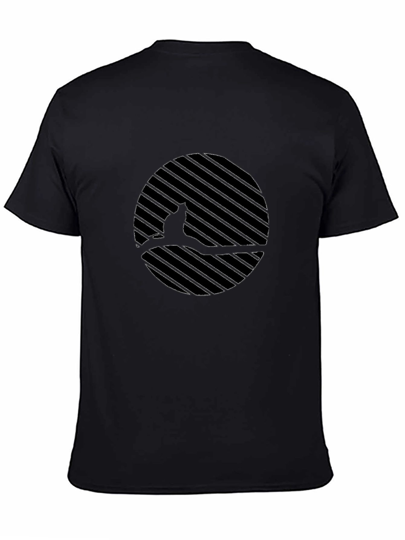 Black Cat on Branch Graphic Tee
