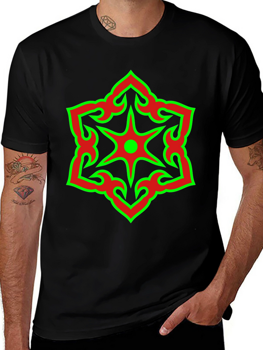 Star Design Black T-Shirt
