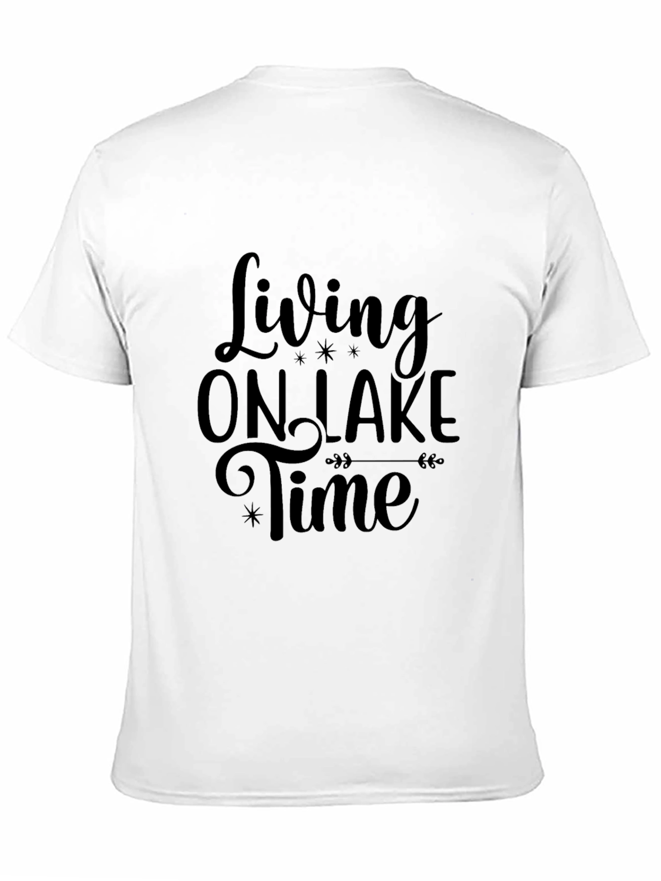Living On Lake Time Graphic Tee - Black
