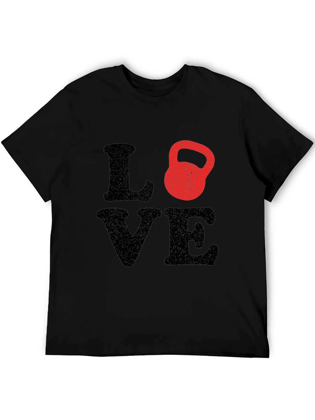Love Kettlebell Black T-Shirt Workout Gym Fitness Tee