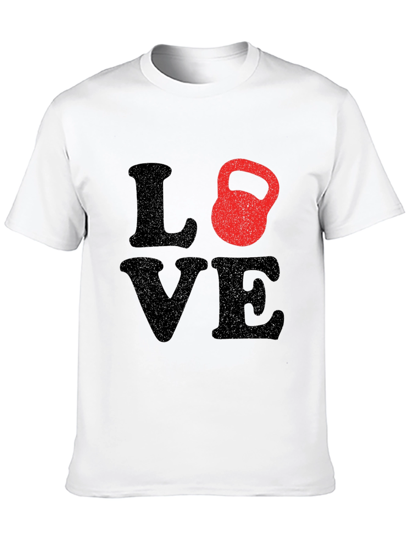 Love Kettlebell Black T-Shirt Workout Gym Fitness Tee