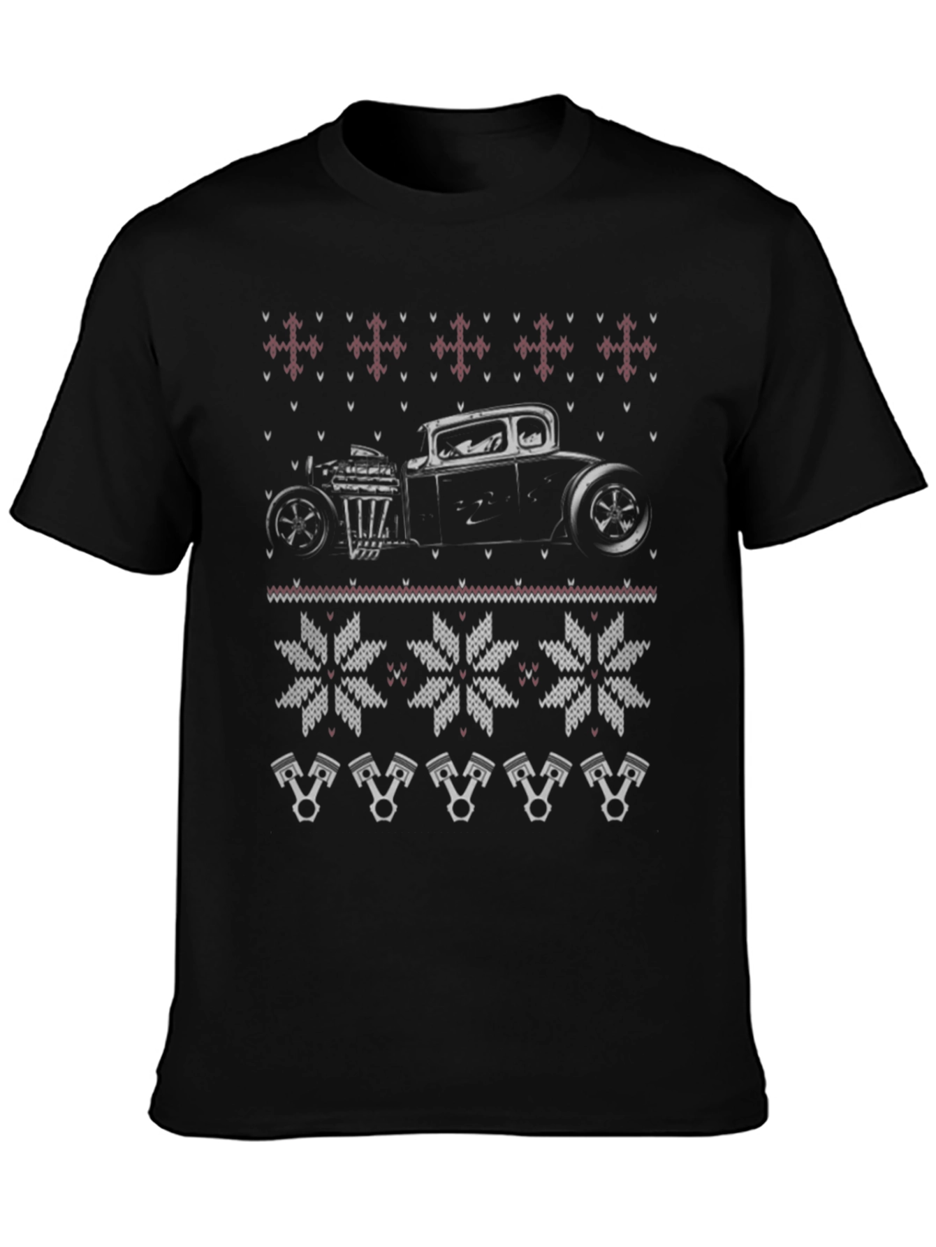 Hot Rod Christmas Sweater T-Shirt