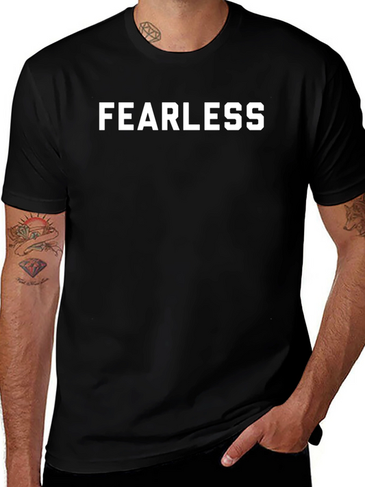 Fearless Black Graphic Tee - Classic Fit