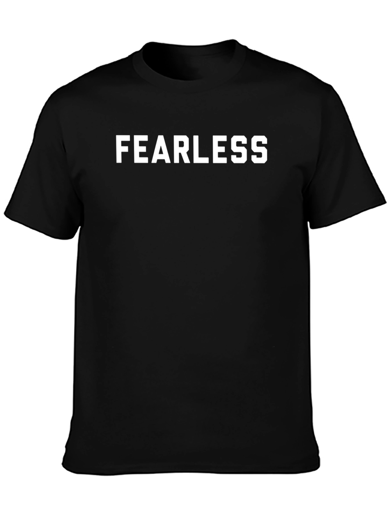 Fearless Black Graphic Tee - Classic Fit