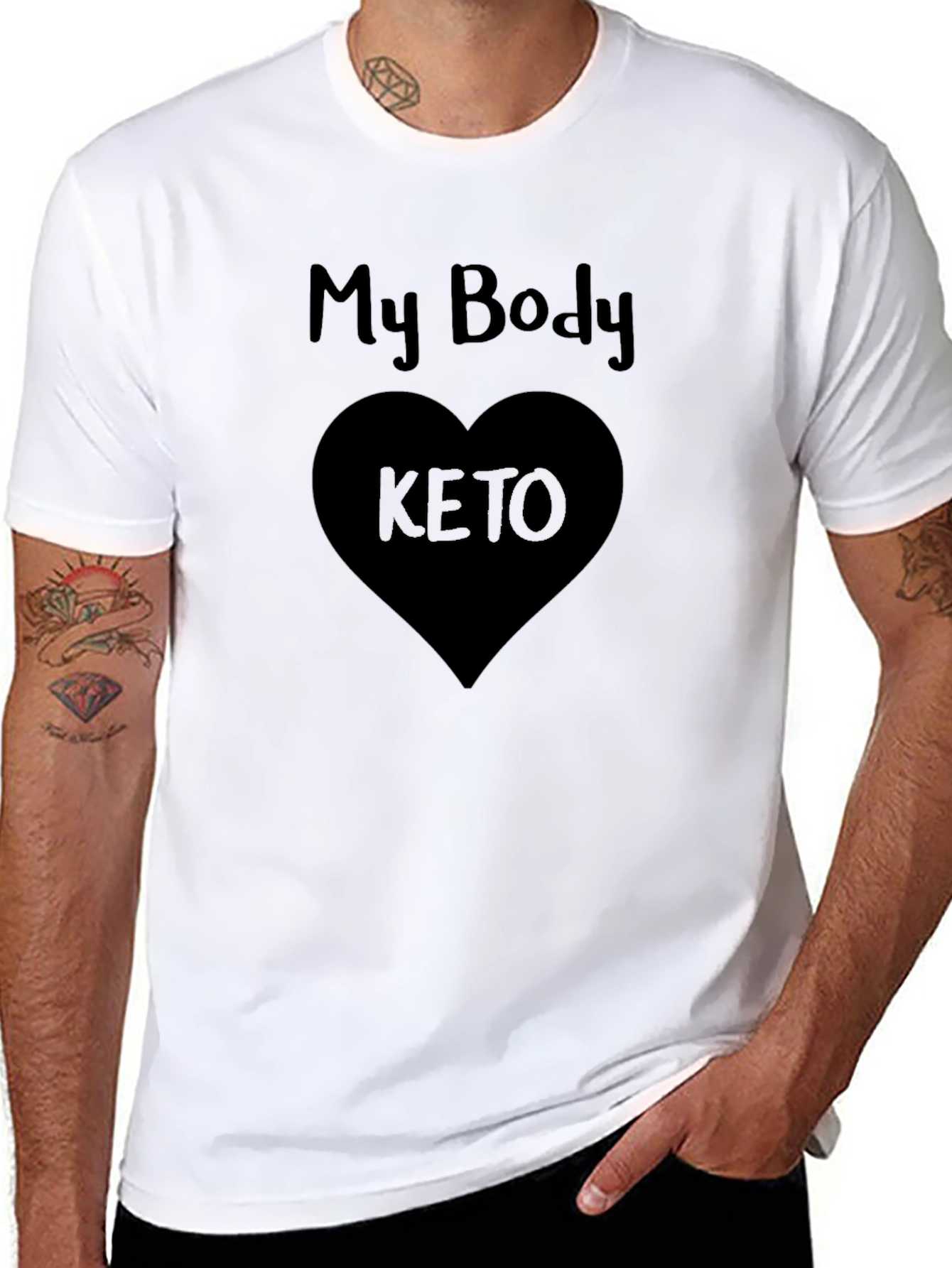 My Body Loves Keto Black T-Shirt