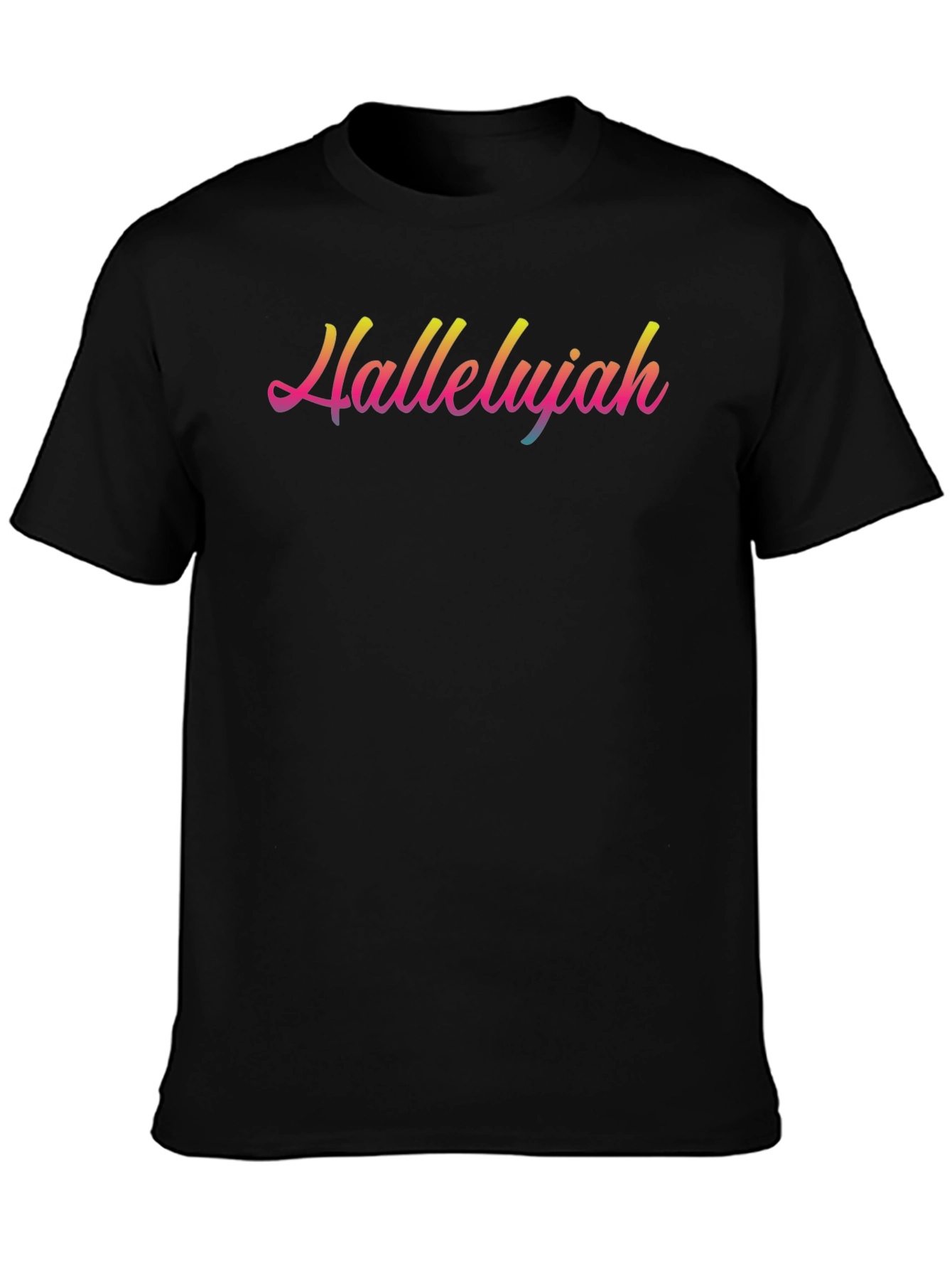 Hallelujah T-Shirt - Black Religious Graphic Tee