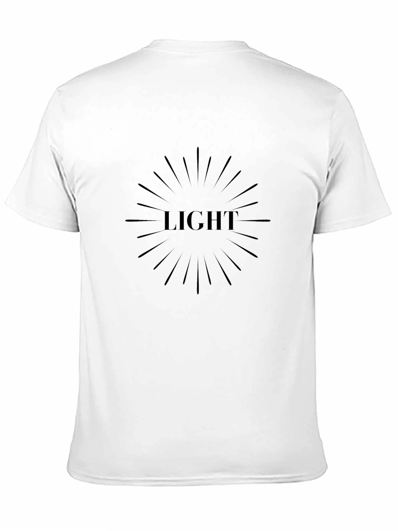 Minimalist LIGHT Graphic Black T-Shirt