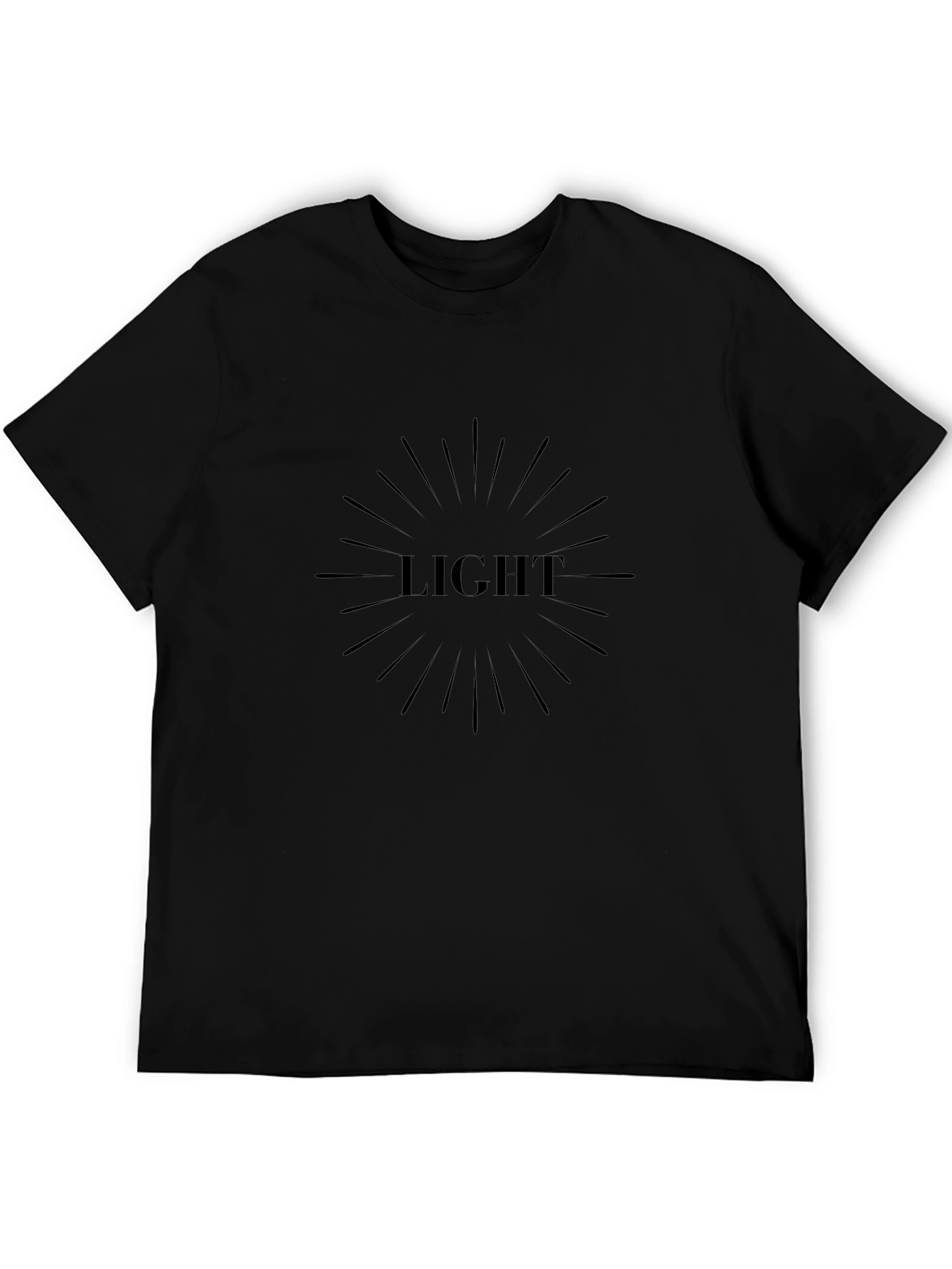 Minimalist LIGHT Graphic Black T-Shirt