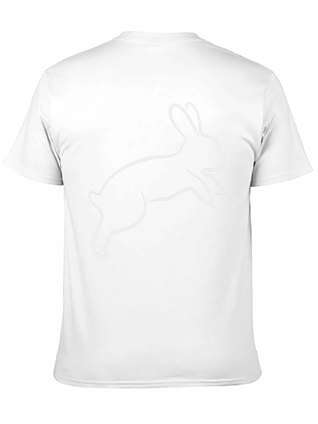 Rabbit Outline Graphic Tee - Mens Black T-Shirt