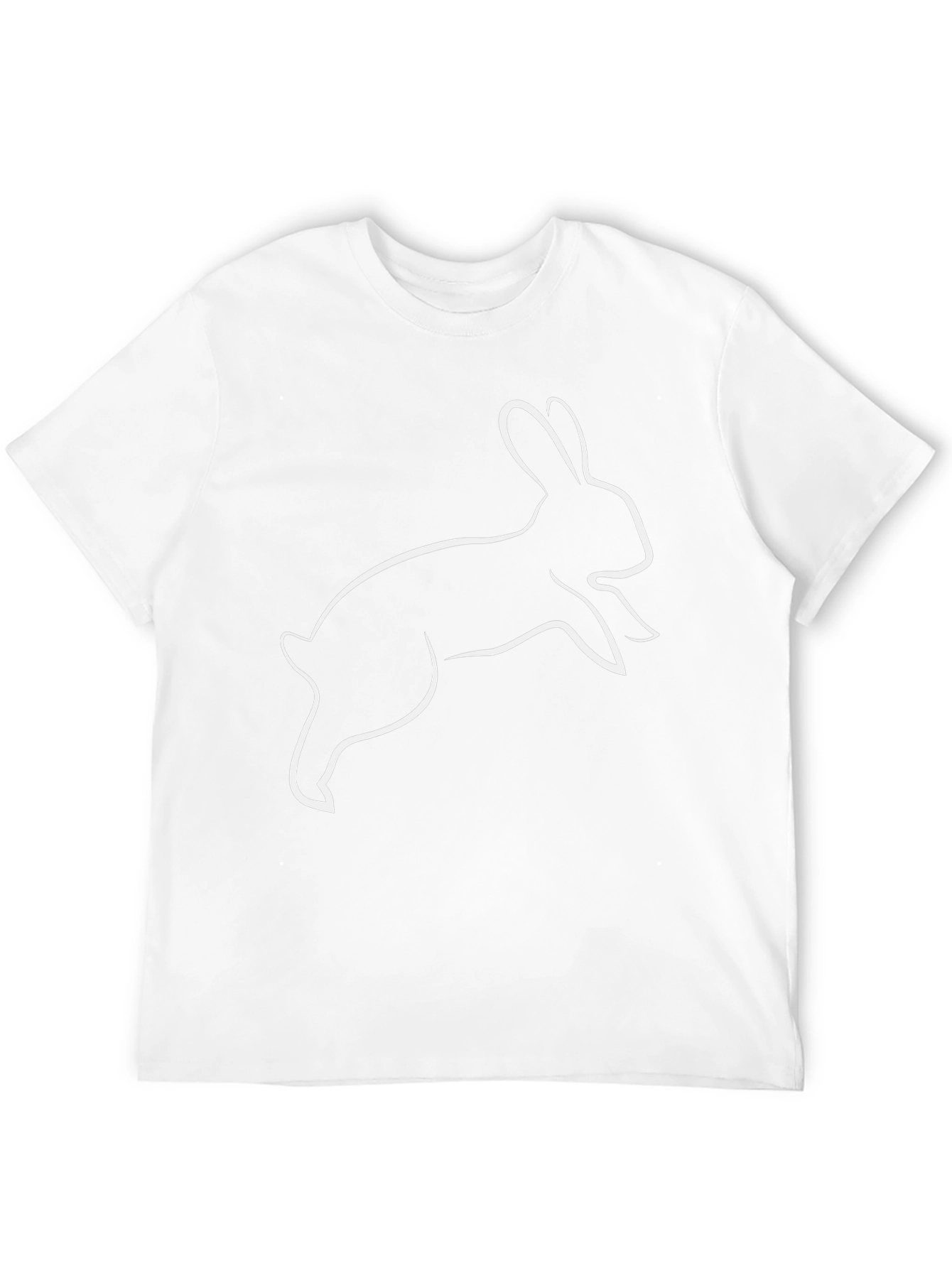 Rabbit Outline Graphic Tee - Mens Black T-Shirt