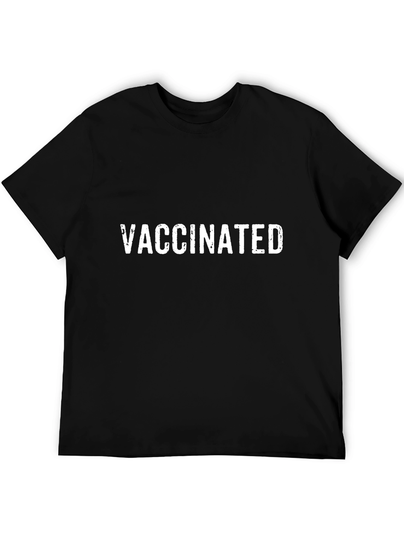 Vaccinated Black T-Shirt - Show Your Status!