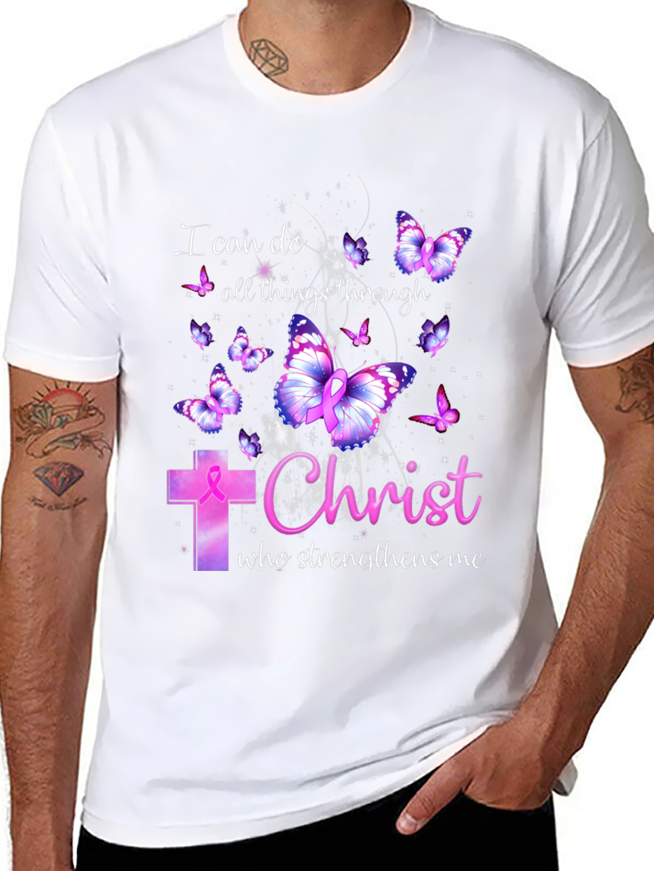 I Can Do All Things Through Christ Butterfly T-Shirt