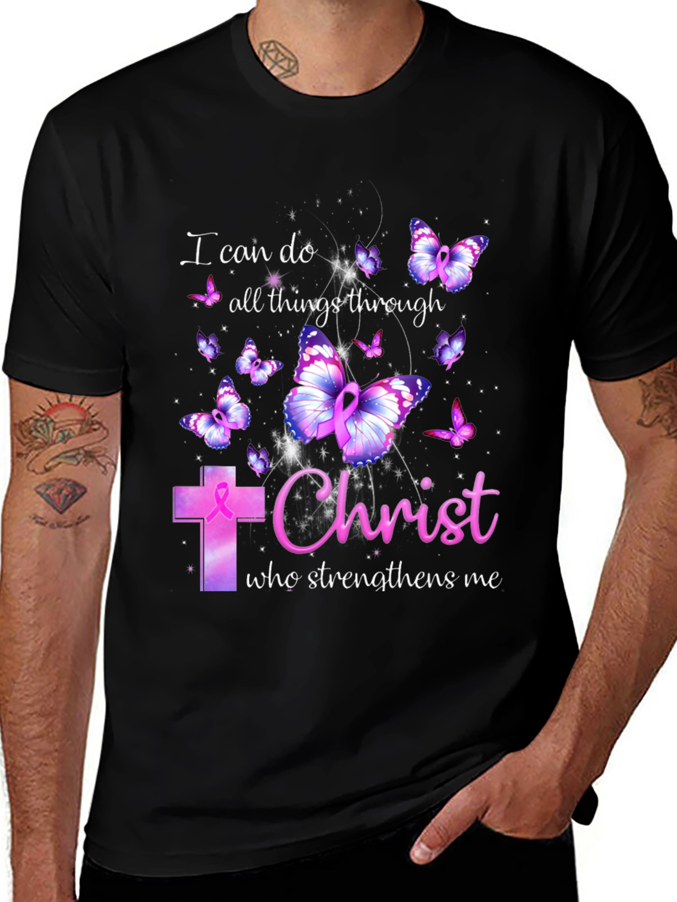 I Can Do All Things Through Christ Butterfly T-Shirt