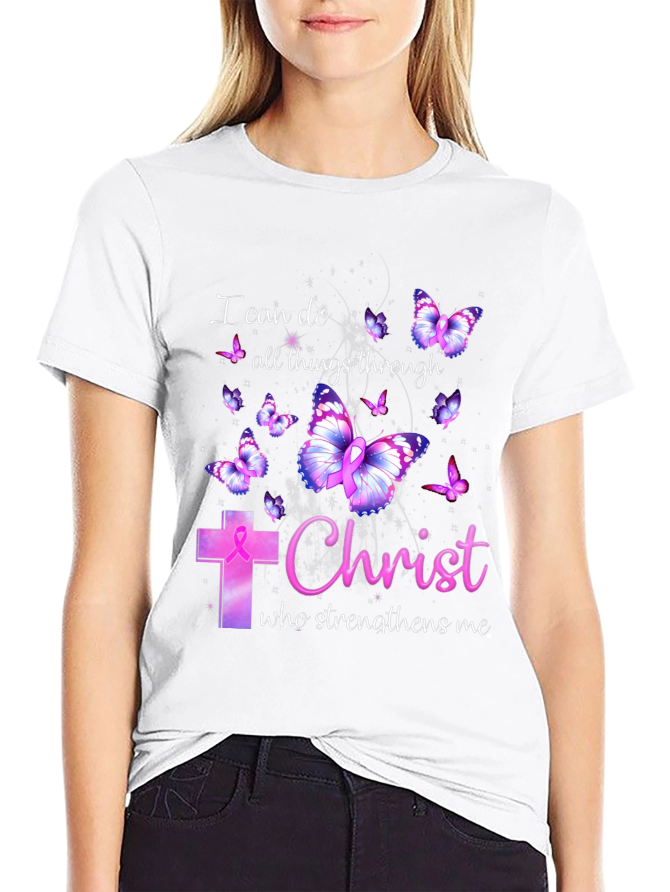 I Can Do All Things Through Christ Butterfly T-Shirt