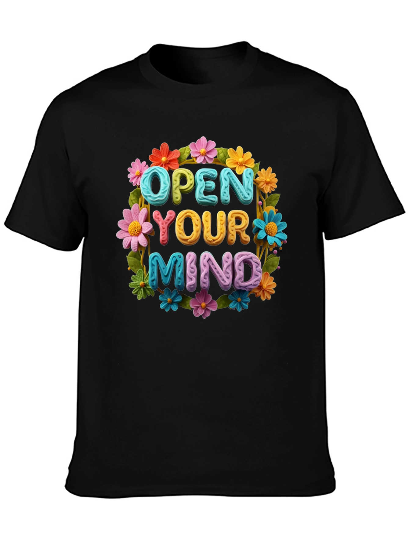 Open Your Mind Flower Graphic Tee