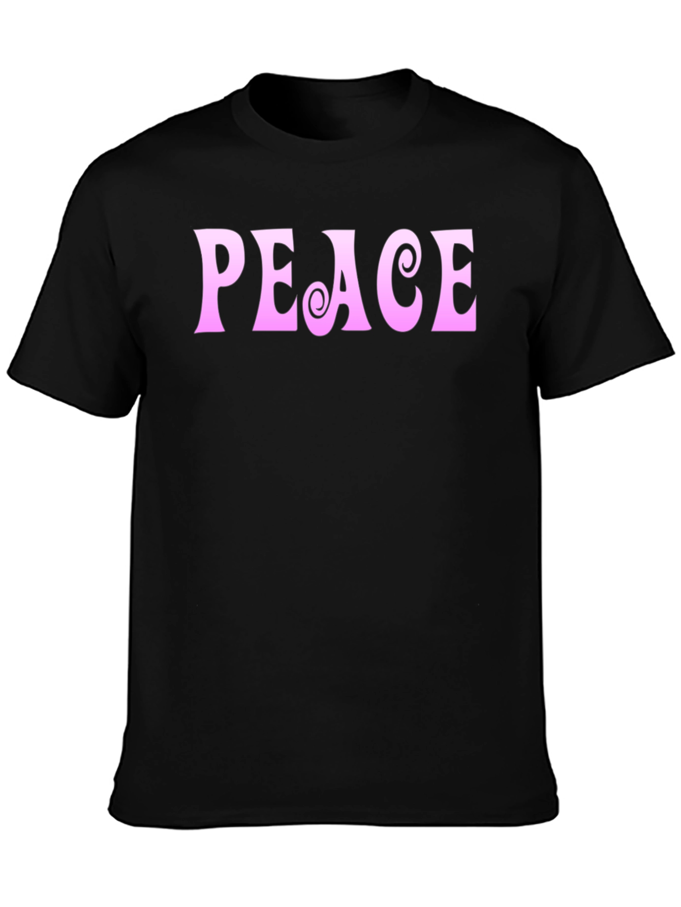 Peace Sign Graphic Tee - Black Unisex T-Shirt