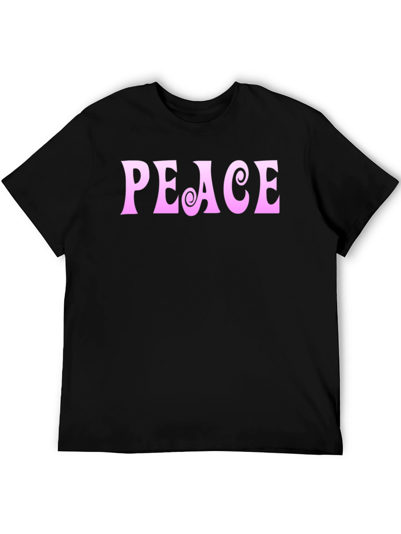 Peace Sign Graphic Tee - Black Unisex T-Shirt