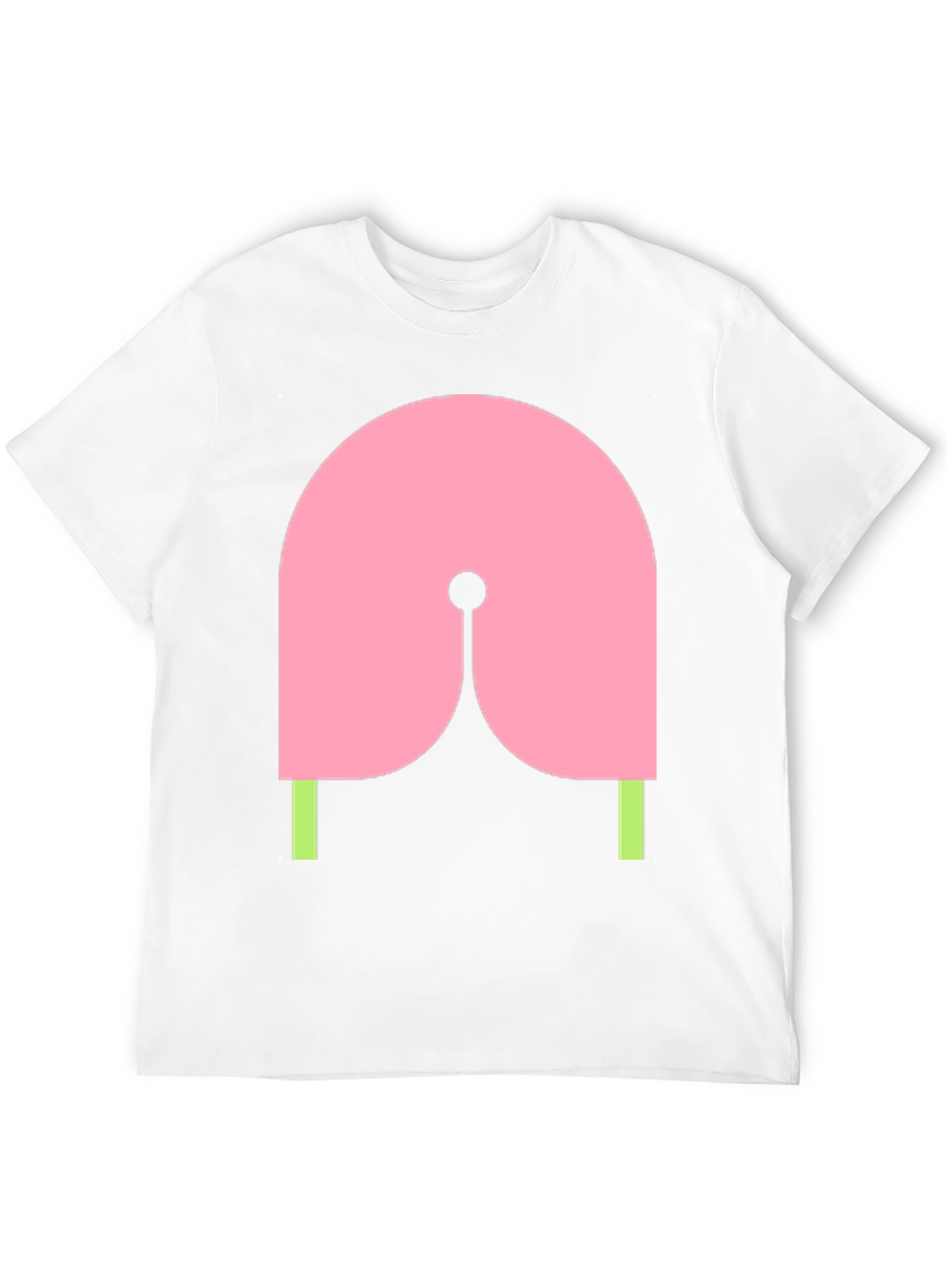 Abstract Graphic Tee - Pink & Green Design