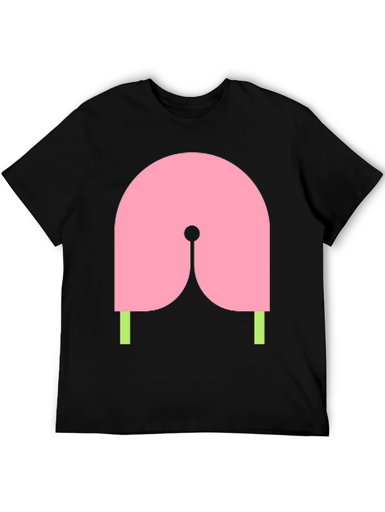 Abstract Graphic Tee - Pink & Green Design