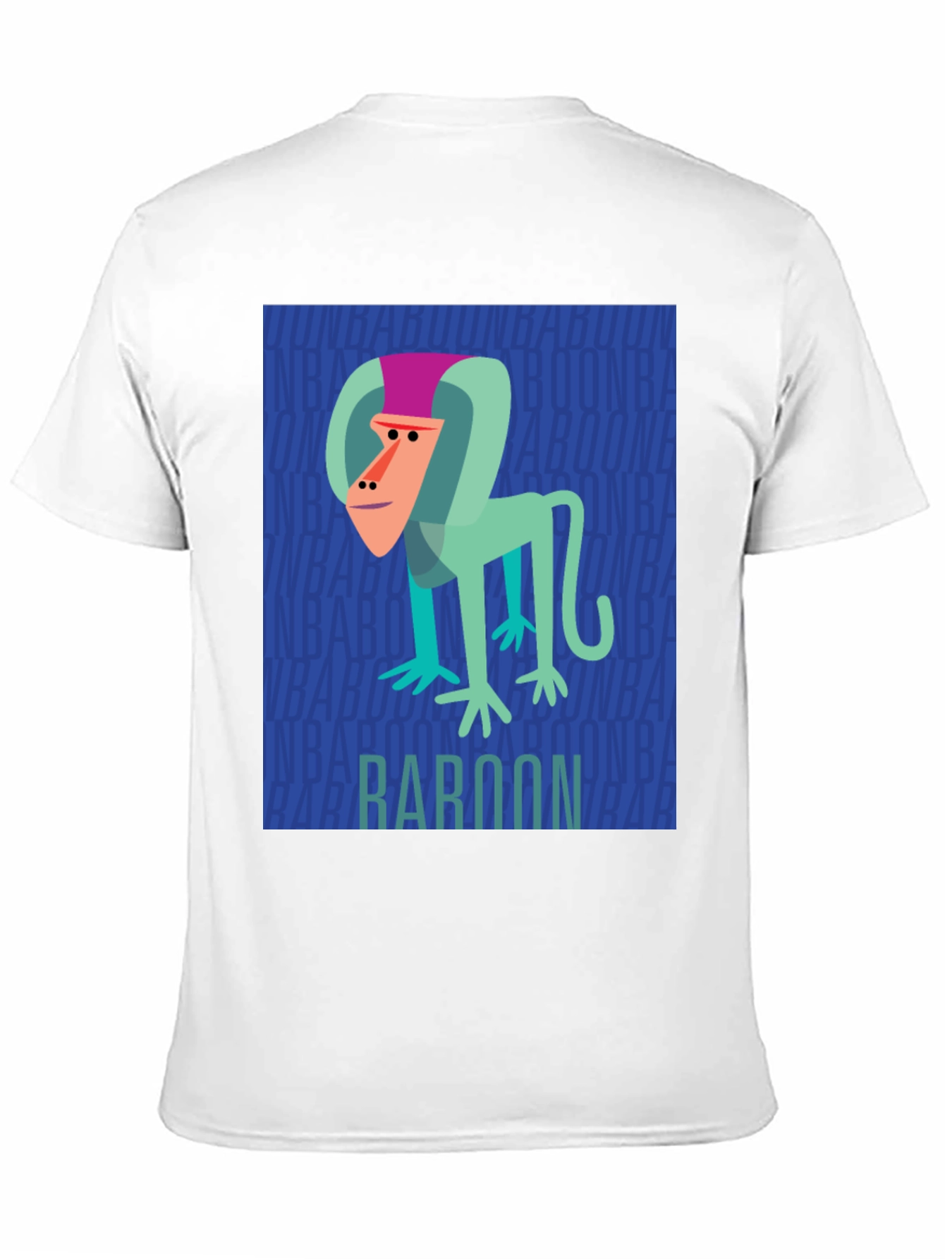 Baboon Graphic Print Mens Black T-Shirt