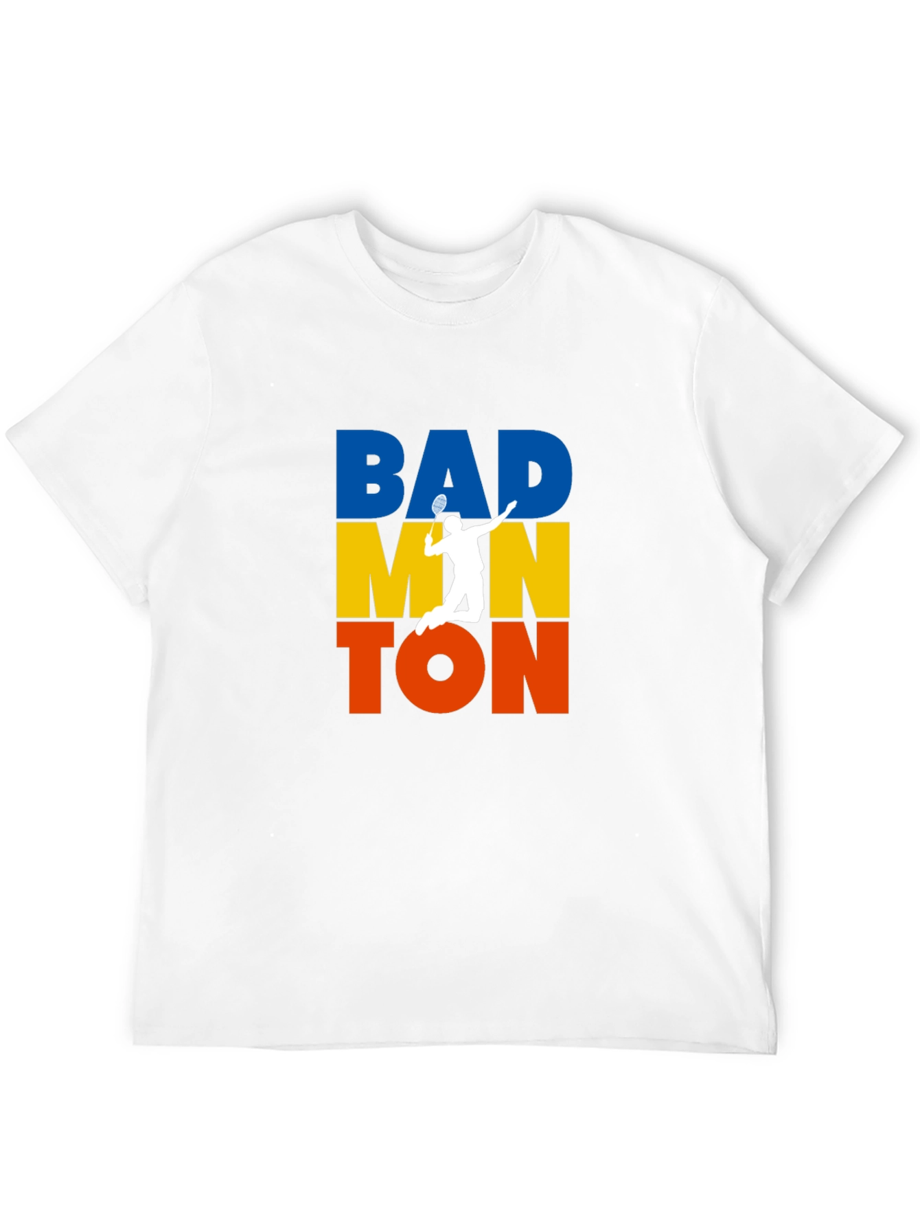 Badminton Player Graphic T-Shirt - Sporty Black Tee