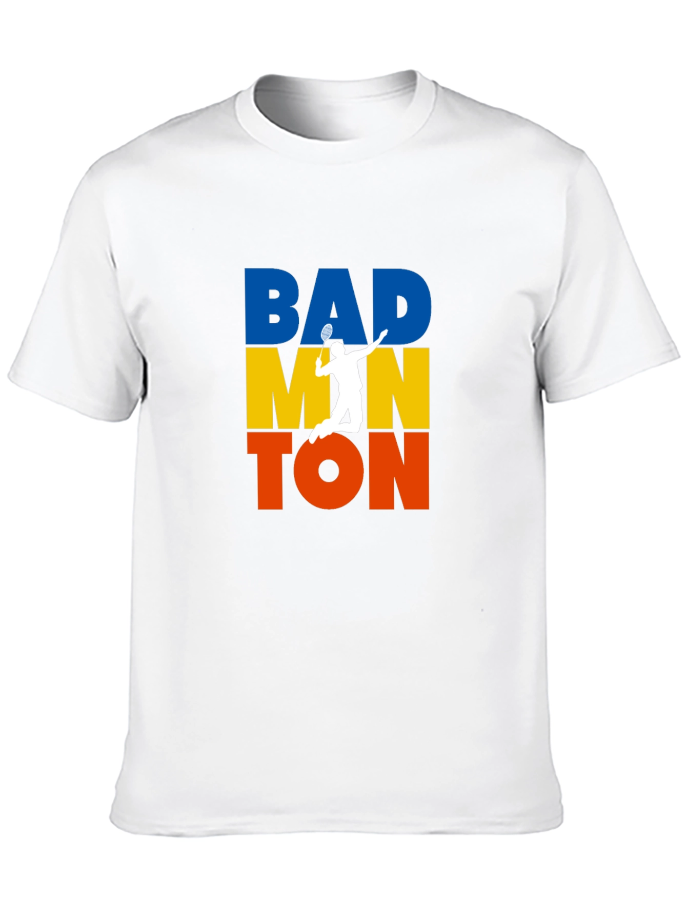 Badminton Player Graphic T-Shirt - Sporty Black Tee