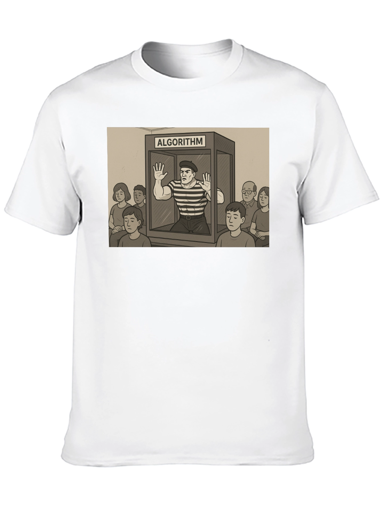 Algorithm Funny Graphic T-Shirt - Black
