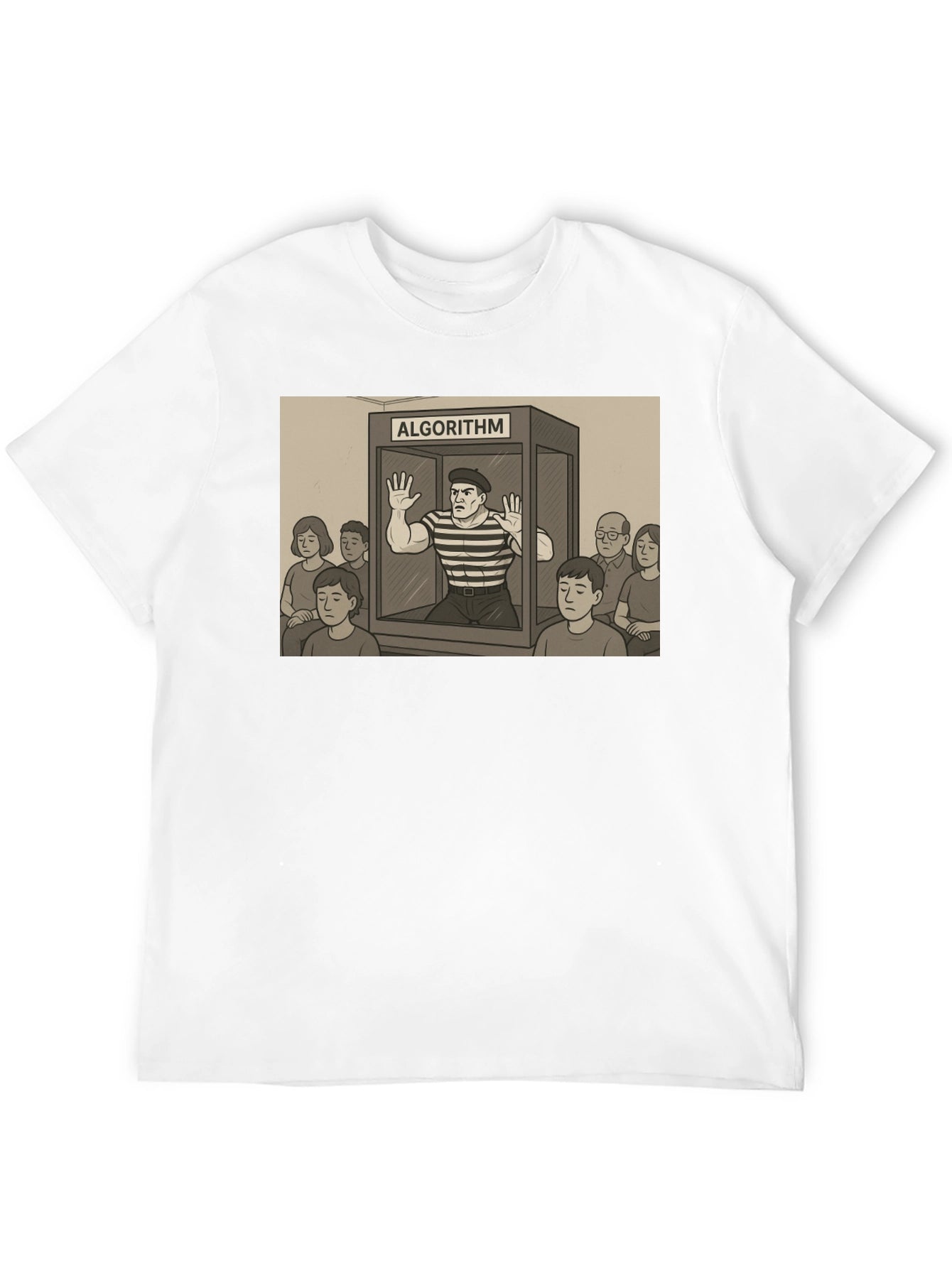 Algorithm Funny Graphic T-Shirt - Black