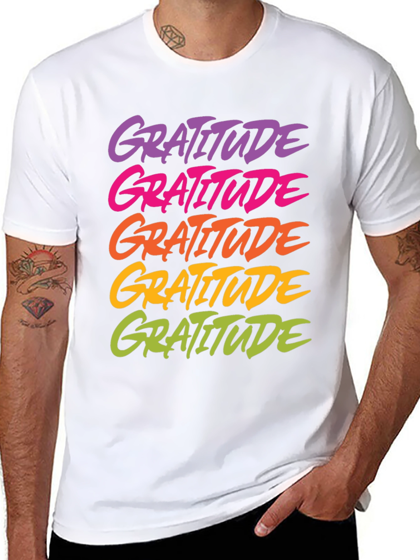 Gratitude Graphic Tee - Black Casual Shirt