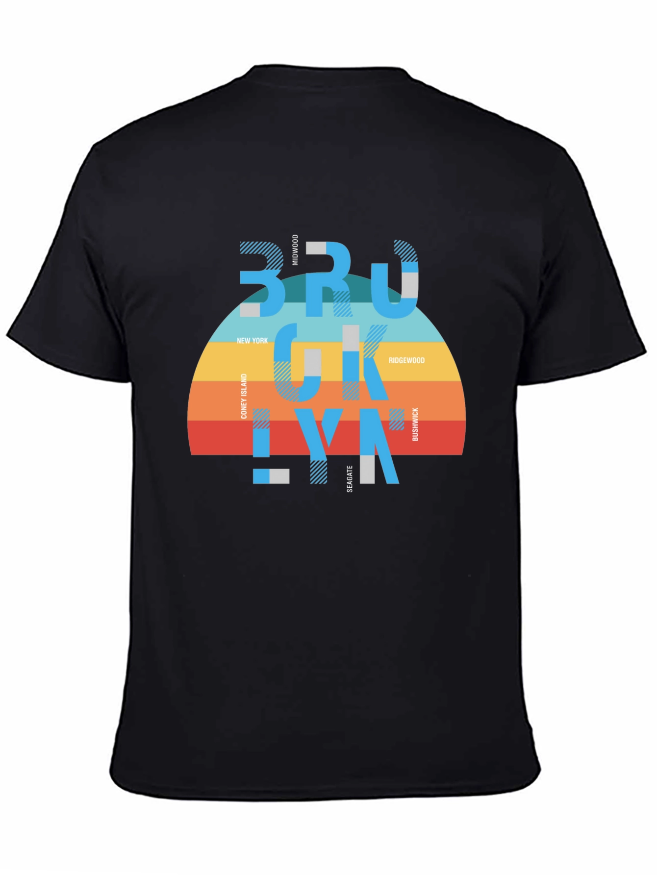 Brooklyn Graphic Tee - Retro Striped Design