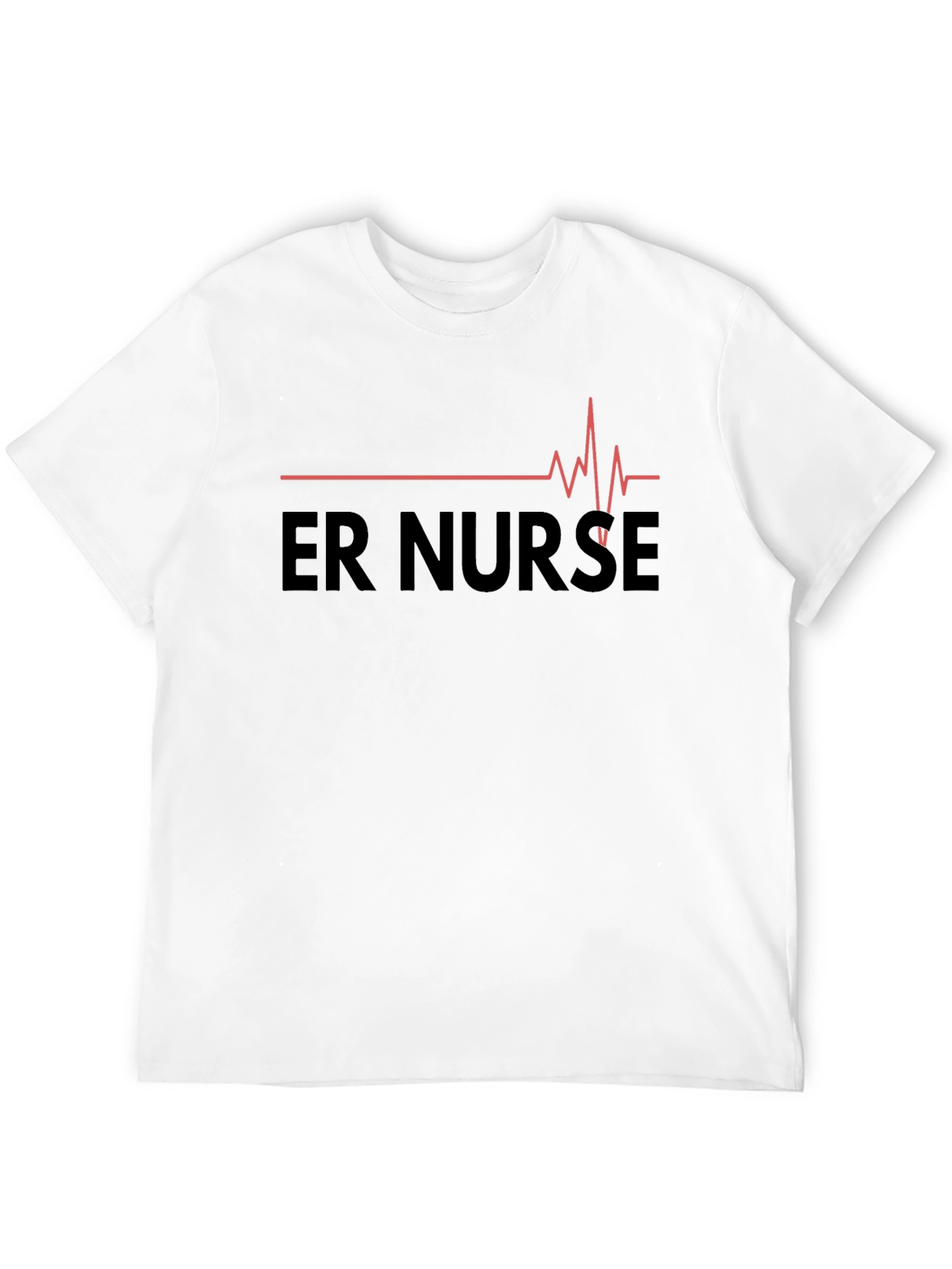 ER Nurse Heartbeat Graphic T-Shirt - Medical Hero Apparel