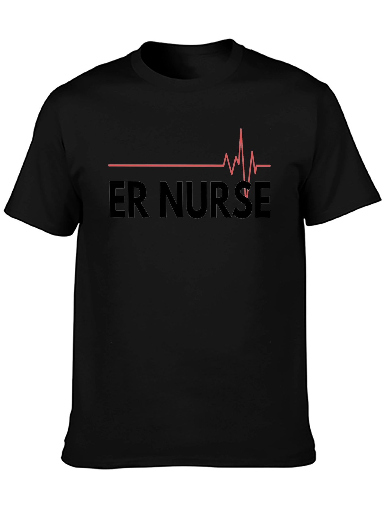 ER Nurse Heartbeat Graphic T-Shirt - Medical Hero Apparel