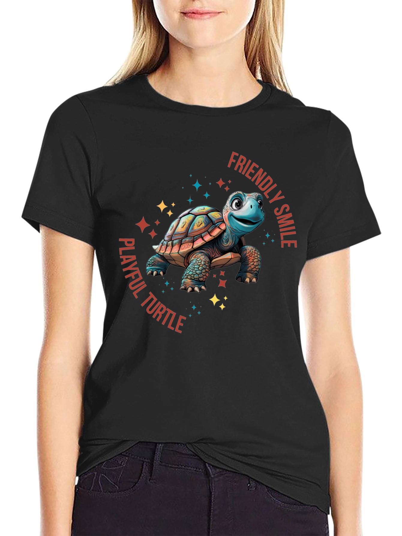 Playful Turtle Graphic Tee