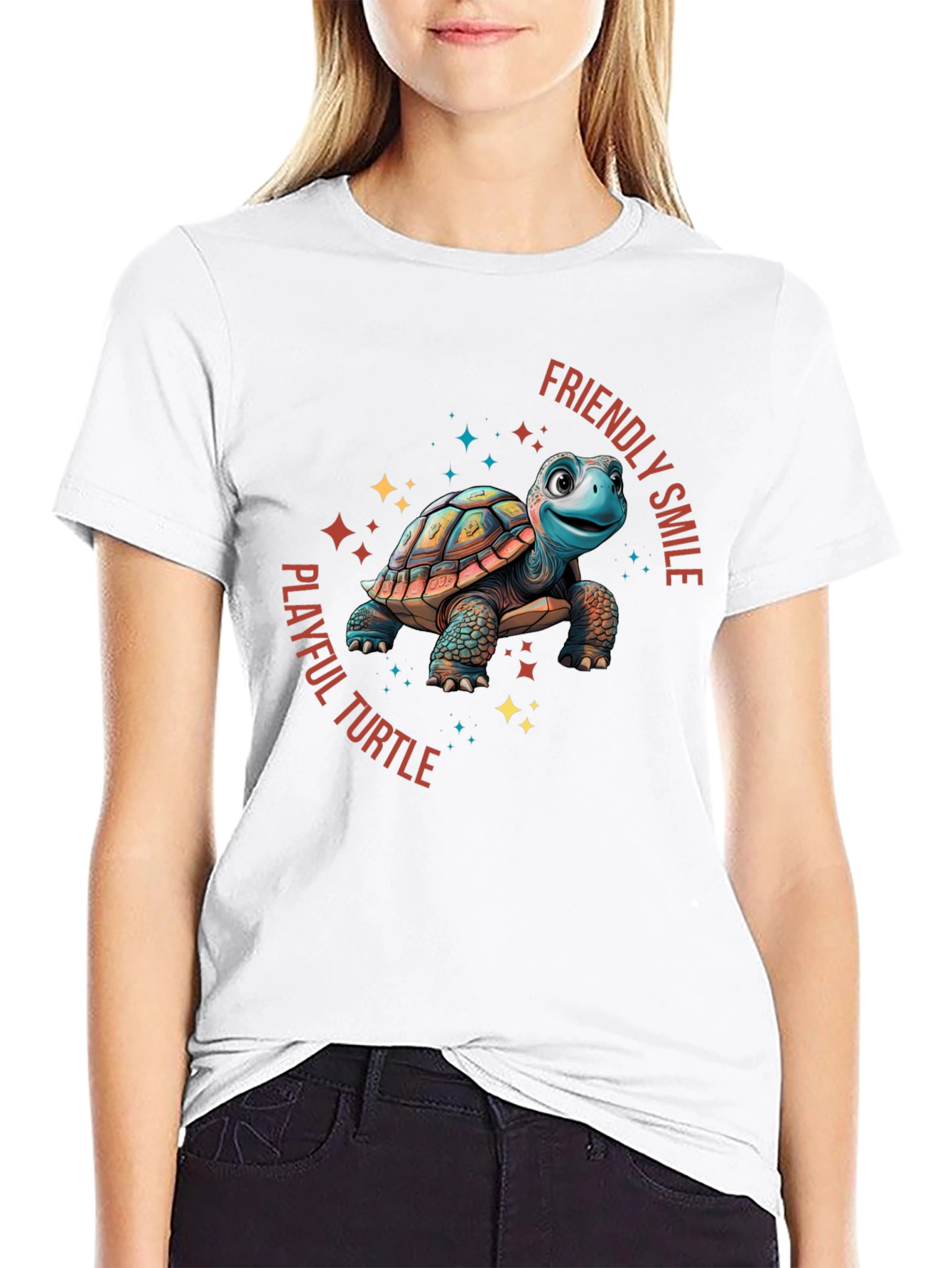 Playful Turtle Graphic Tee