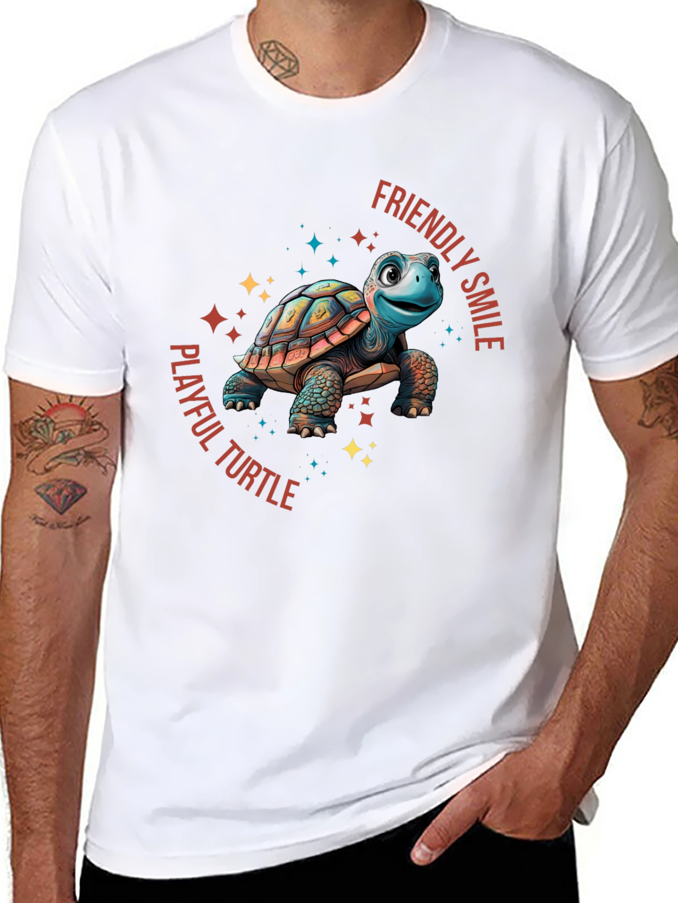 Playful Turtle Graphic Tee