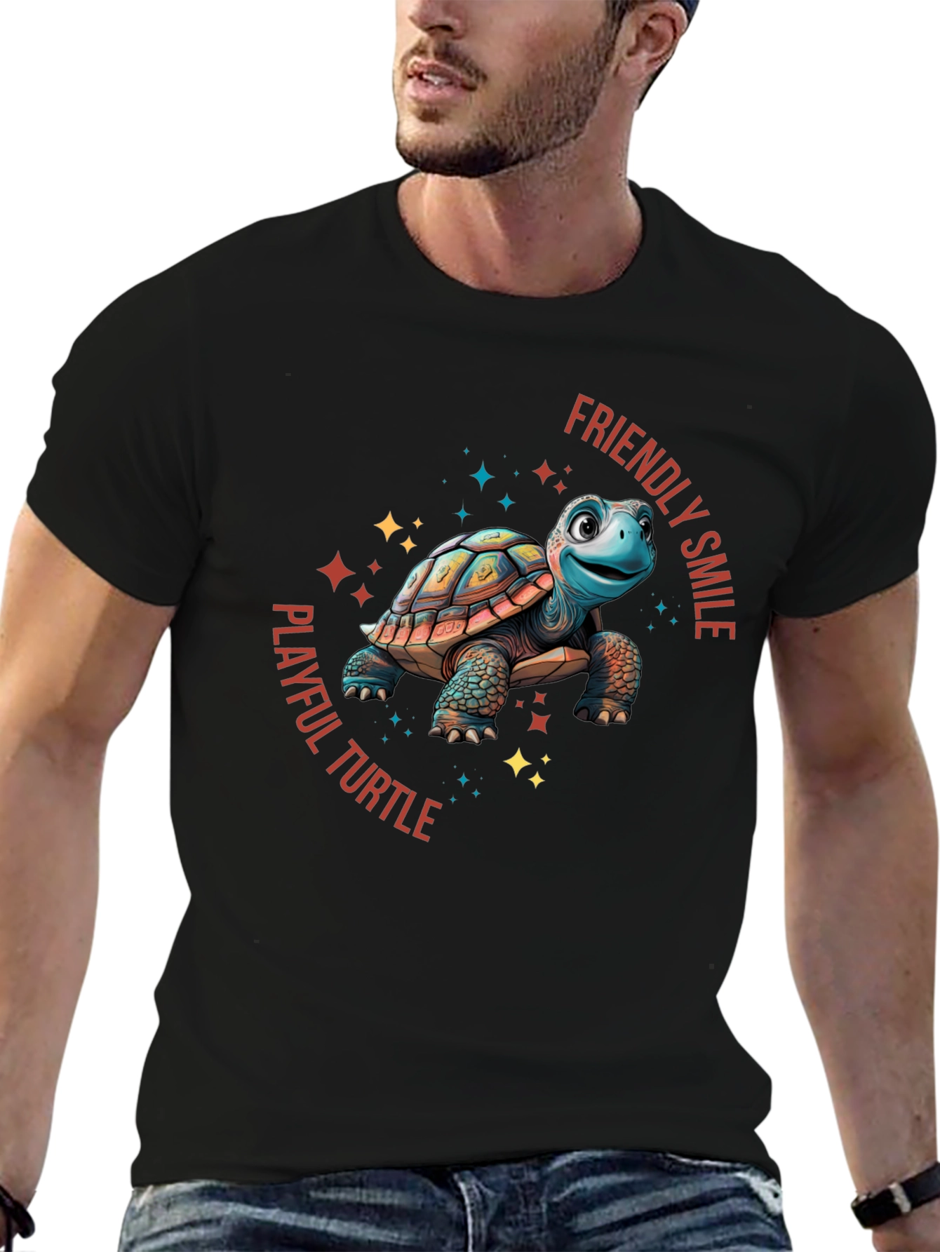 Playful Turtle Graphic Tee