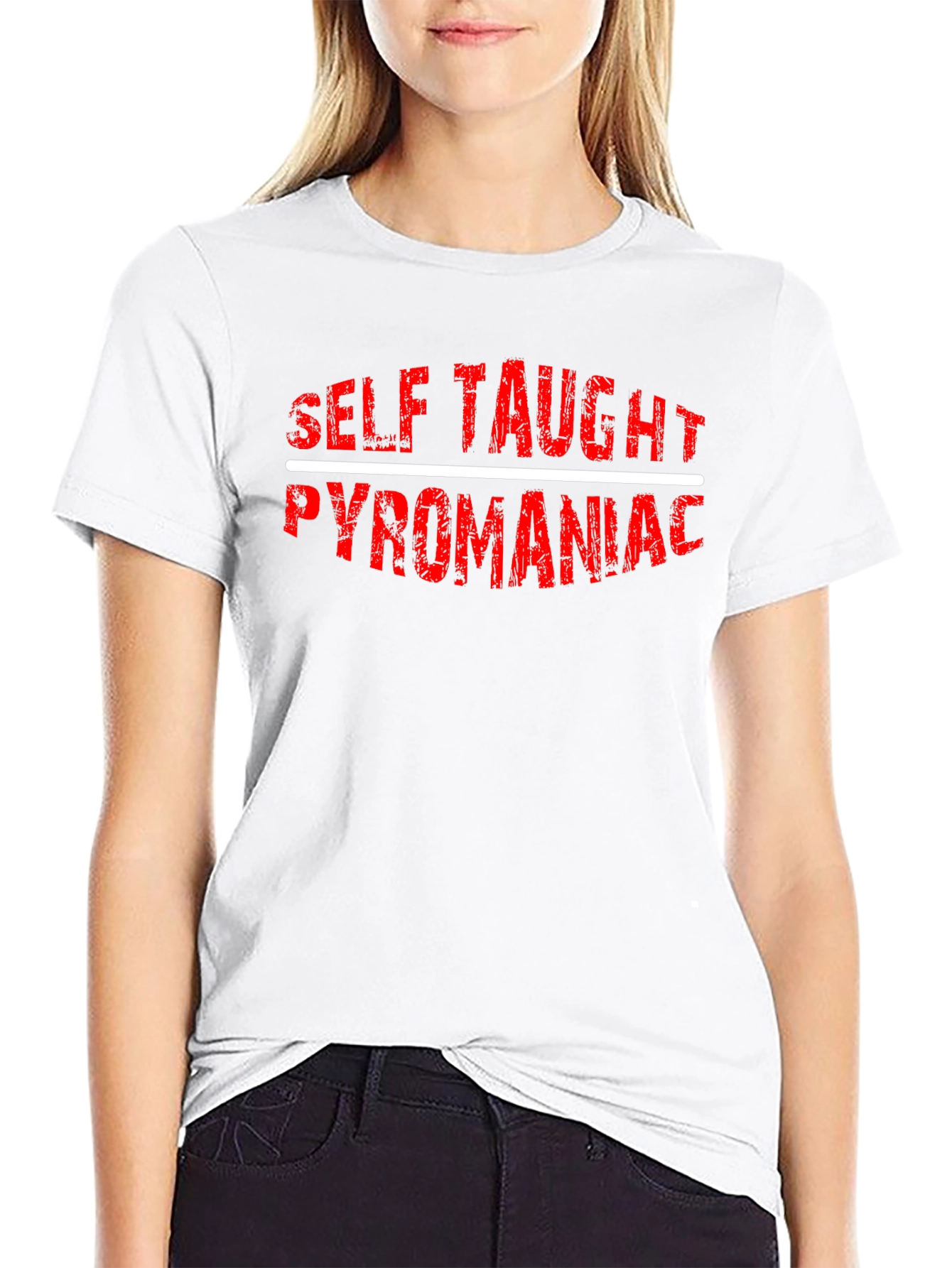 Self-Taught Pyromaniac Black Graphic T-Shirt