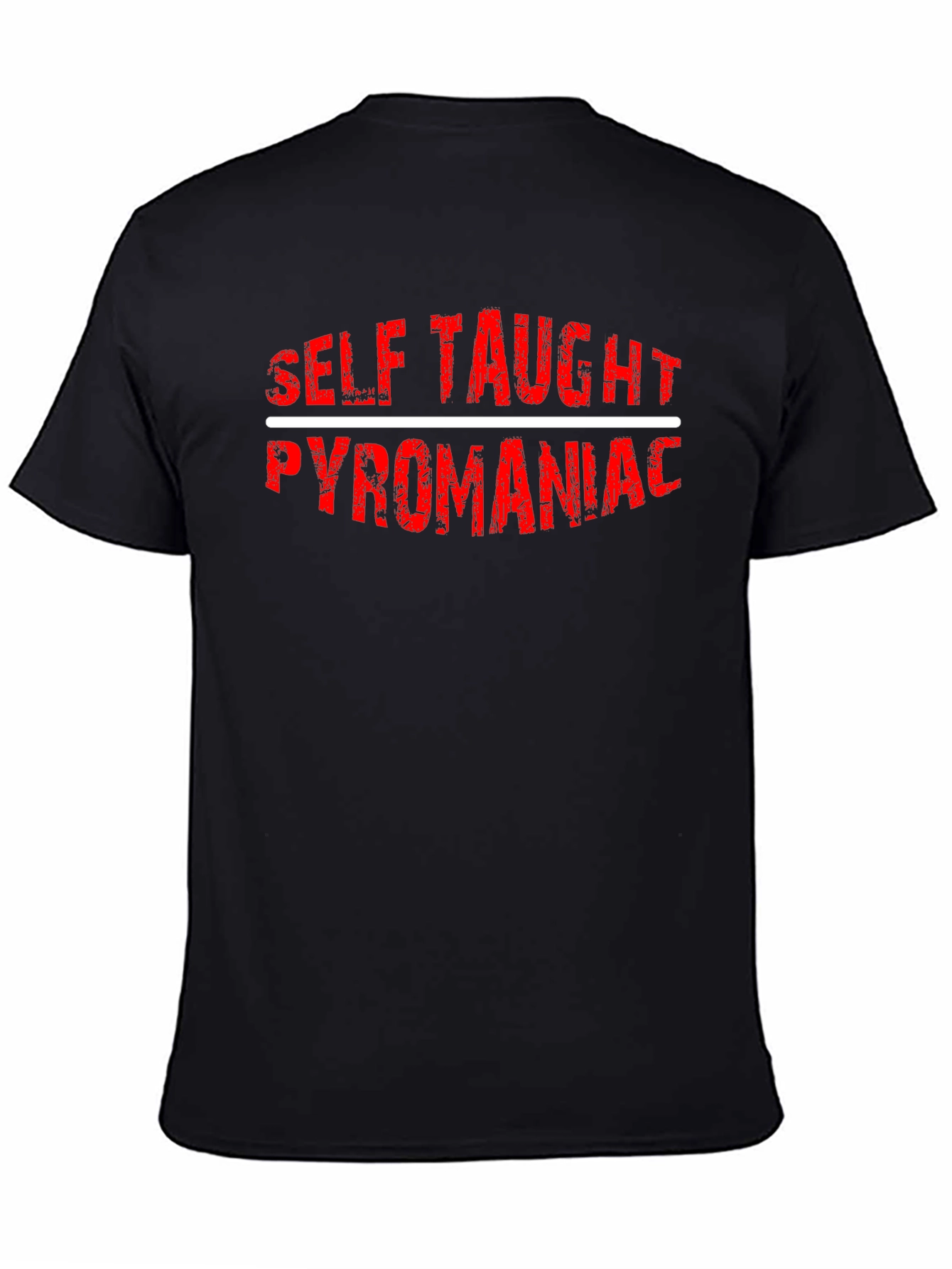 Self-Taught Pyromaniac Black Graphic T-Shirt