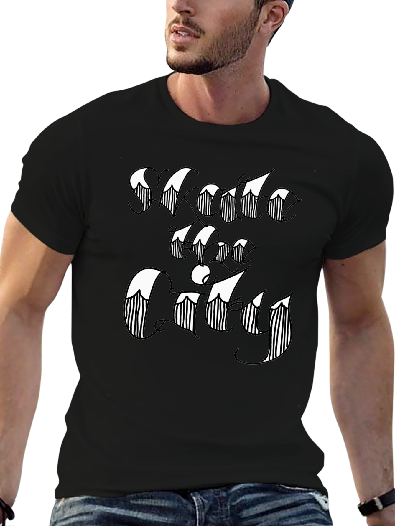 Santa Fe City Tee - Black Graphic T-Shirt