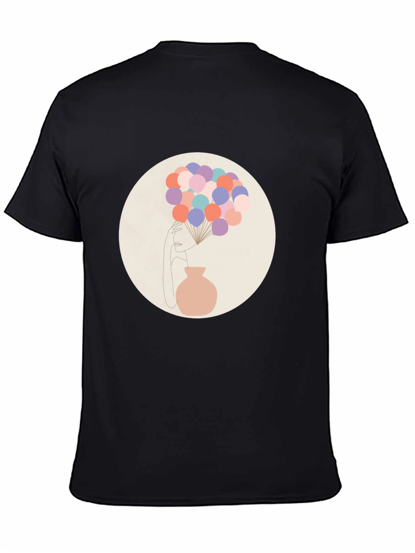 Abstract Art T-Shirt - Balloons and Vase Design