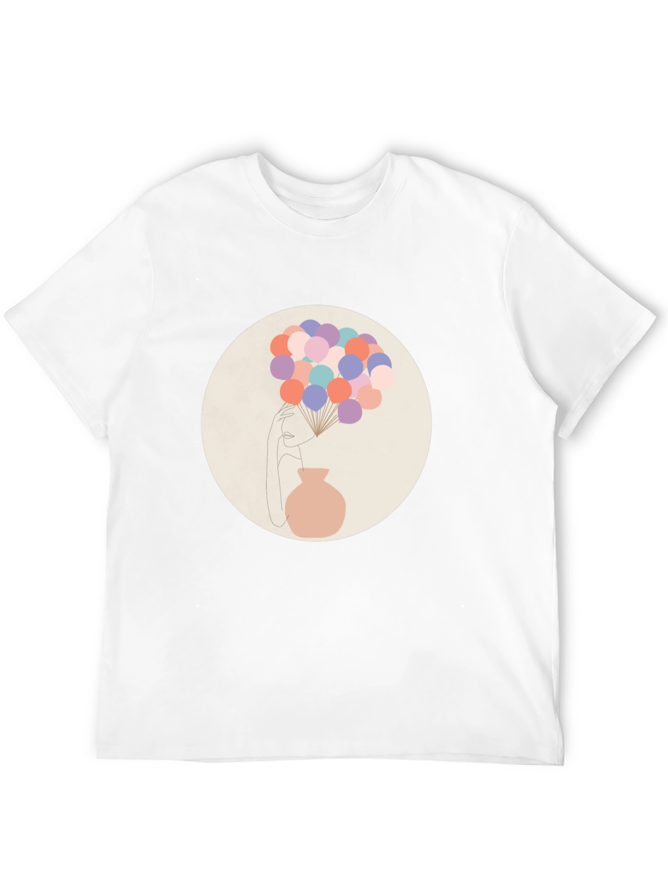 Abstract Art T-Shirt - Balloons and Vase Design