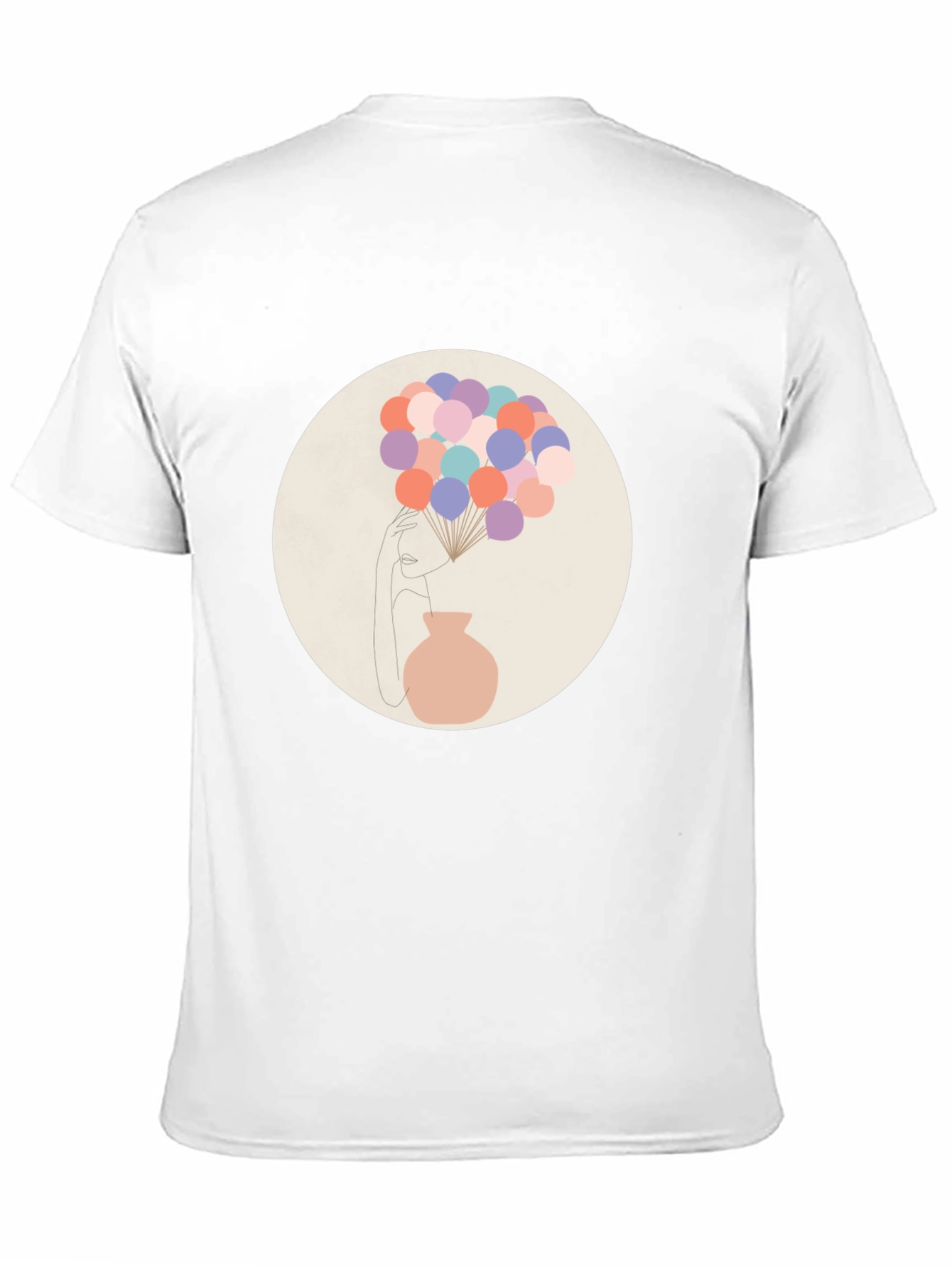 Abstract Art T-Shirt - Balloons and Vase Design