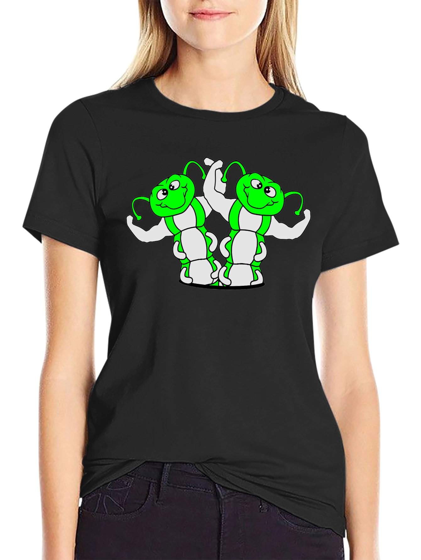 Funny Green Caterpillar Muscle T-Shirt