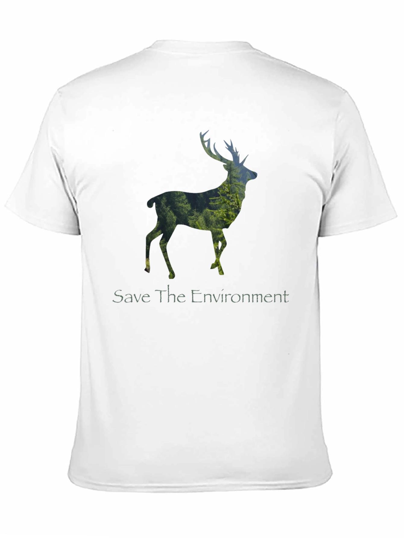 Save the Environment Deer Graphic T-Shirt
