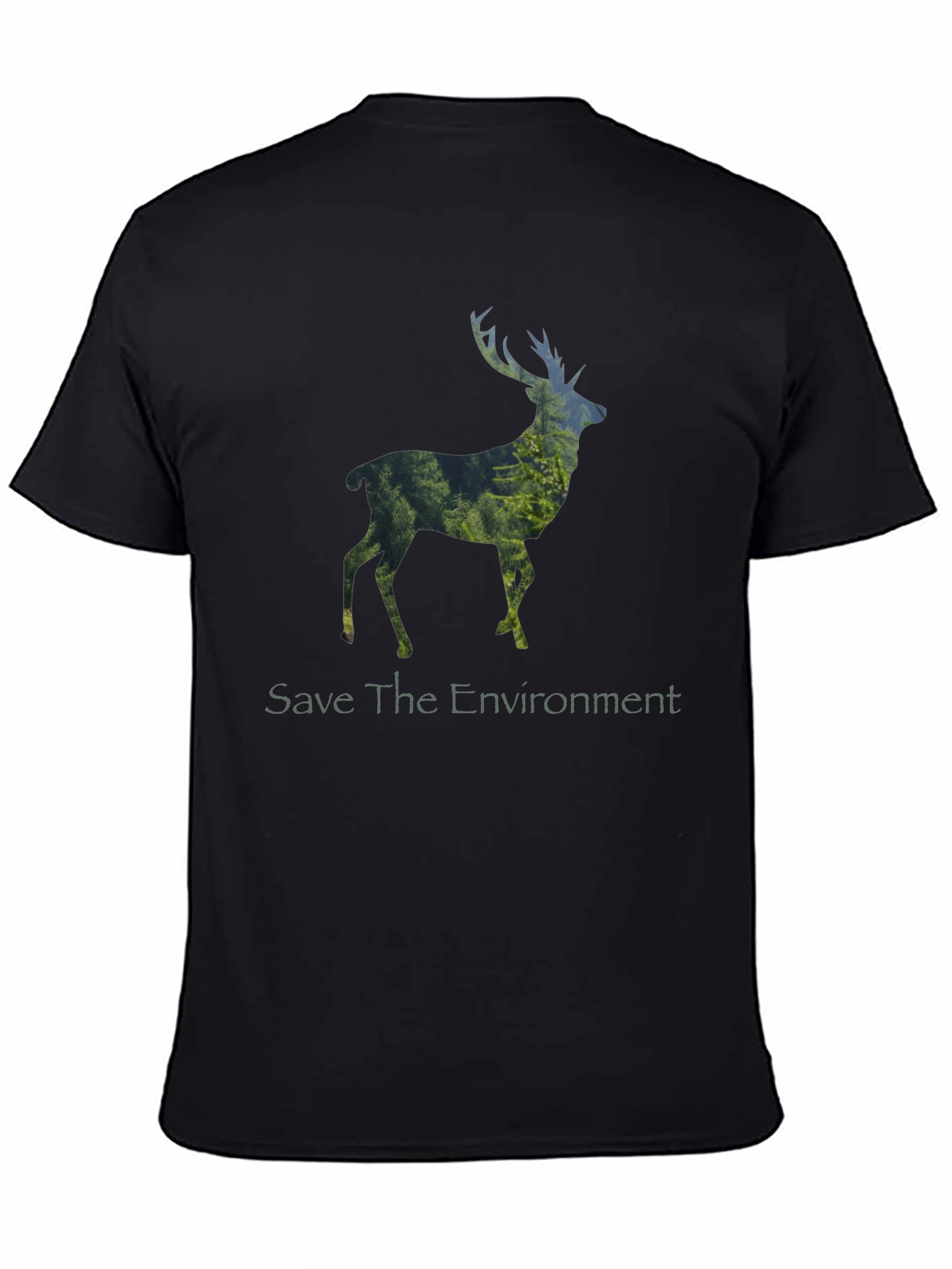 Save the Environment Deer Graphic T-Shirt