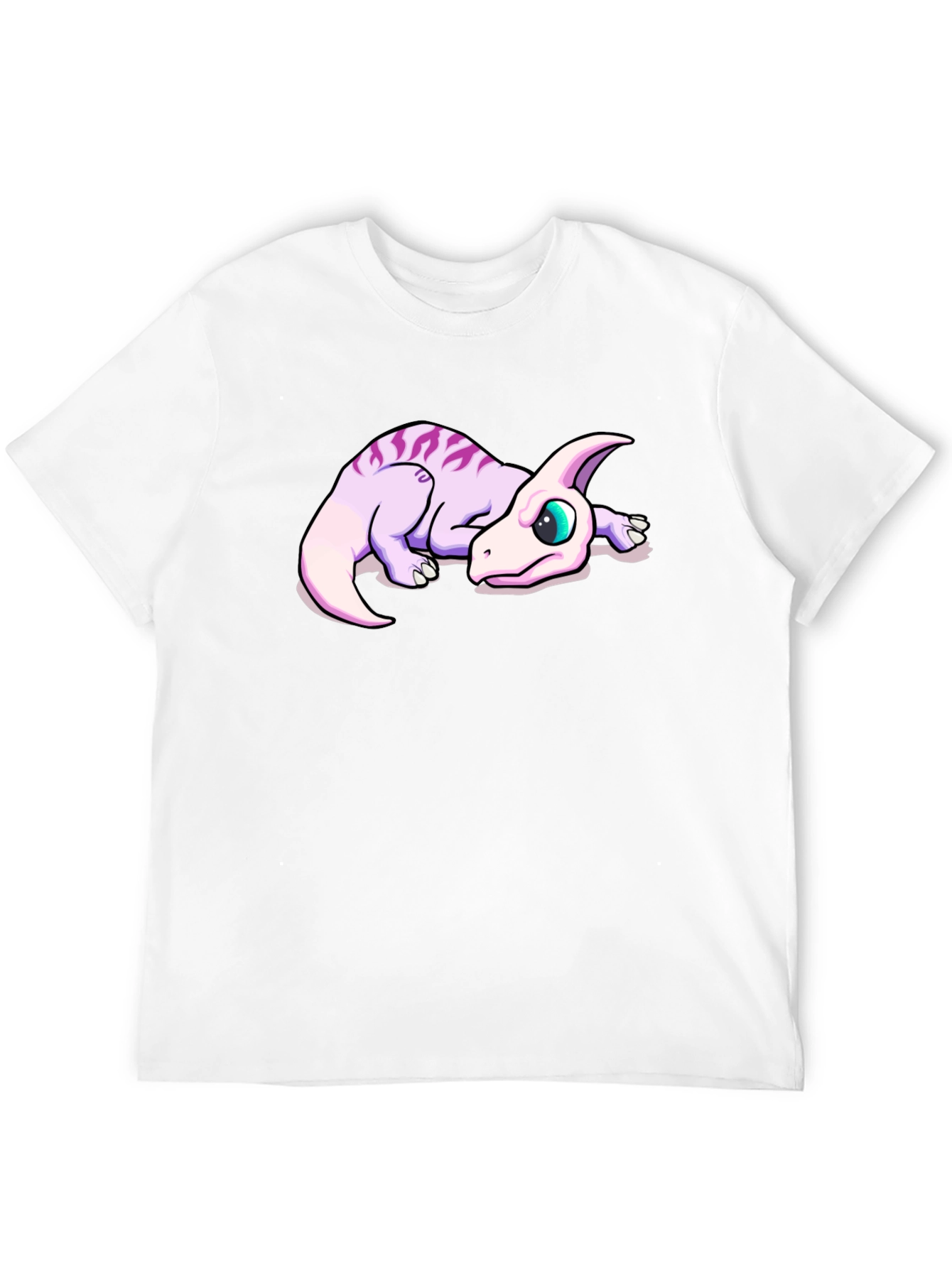Cute Dinosaur Graphic Black T-Shirt