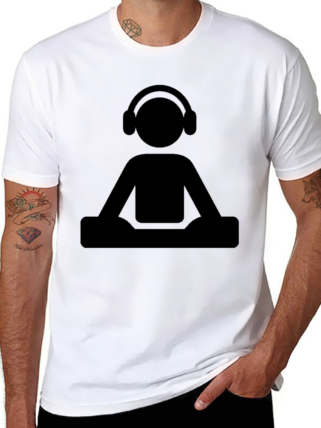 DJ Icon Black T-Shirt - Music Lover Tee