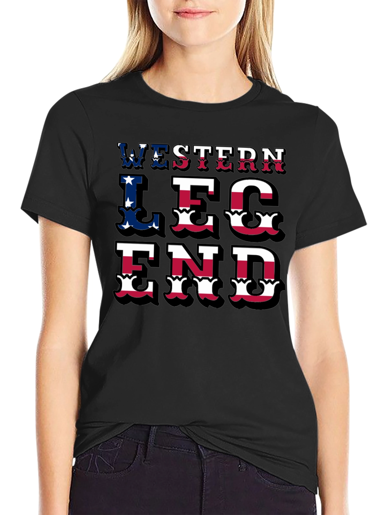 Western Legend T-Shirt - Patriotic Graphic Tee
