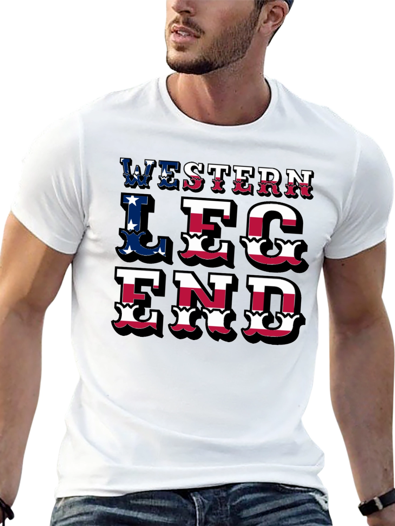 Western Legend T-Shirt - Patriotic Graphic Tee